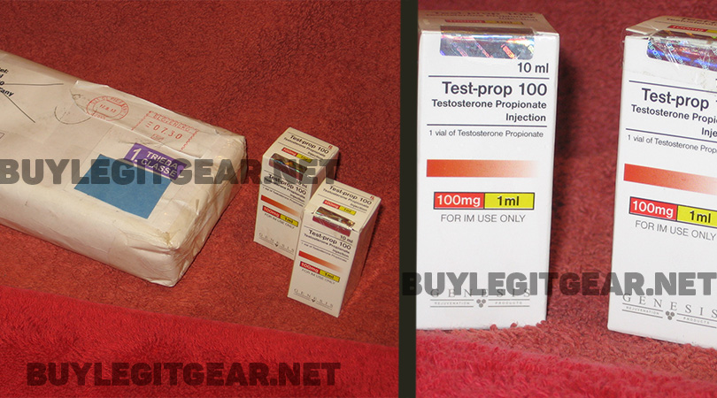 Delivered steroid package with test-p
